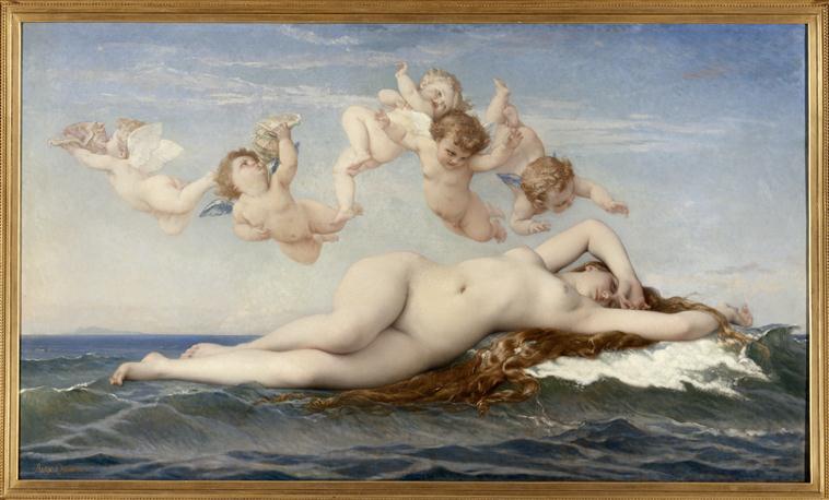 Alexandre Cabanel (1823-1889) Naissance de Vénus, 1863 Huile sur toile. H. : 1,3 ; l. : 2, 25 m Paris, musée d’Orsay © RMN (Musée d’Orsay) / Hervé Lewandowski