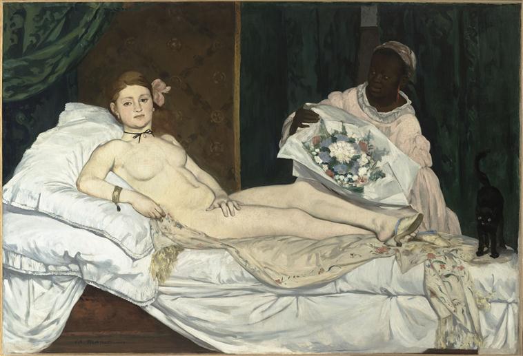 Édouard Manet (1832-1883) Olympia, 1863 Huile sur toile. H. : 1,30 ; l. : 1,90 m Paris, musée d’Orsay ©RMN (Musée d’Orsay) / Hervé Lewandowski