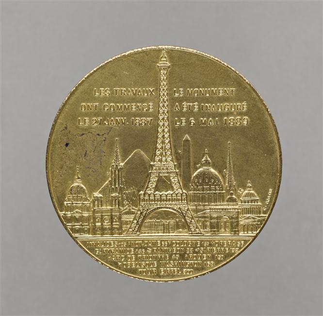 Médaille frappée à l’occasion de l’inauguration de la Tour Eiffel, 6 mai 1889 Paris, musée Gustave Moreau © RMN / René-Gabriel Ojéda