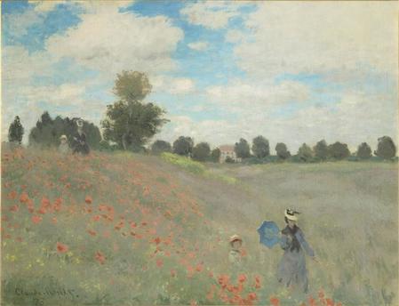 ""Coquelicots, environs d'Argenteuil Monet Claude (dit), Monet Claude-Oscar (1840-1926)Paris, musée d'Orsay