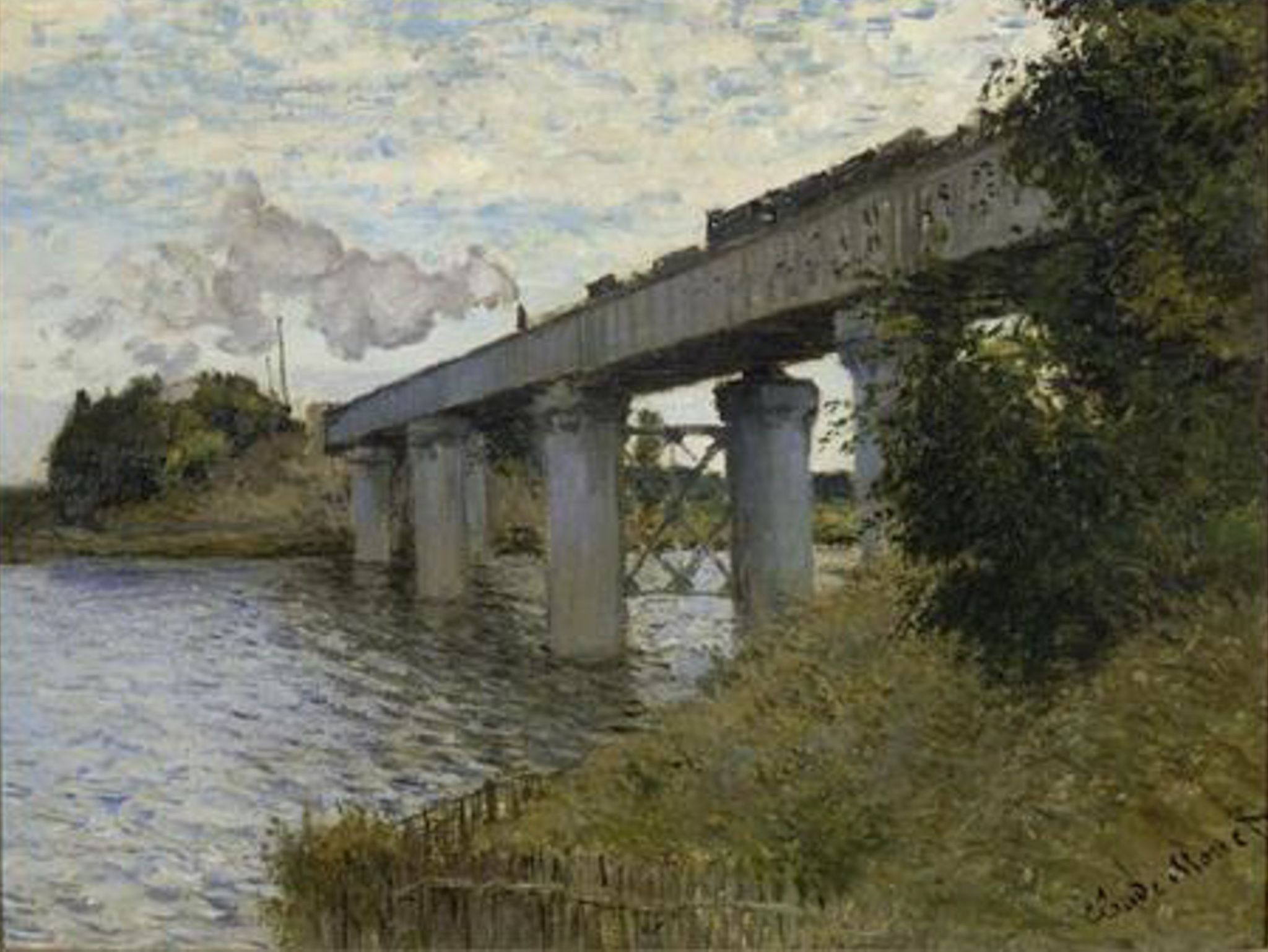 ""​​​​Claude Monet Pont du chemin de fer à Argenteuil 