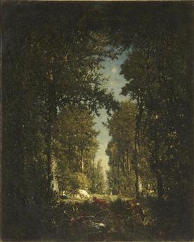 ""Une avenue, forêt de l'Isle Adam (Val d'Oise) Rousseau Théodore (1812-1867)Paris, musée d'Orsay