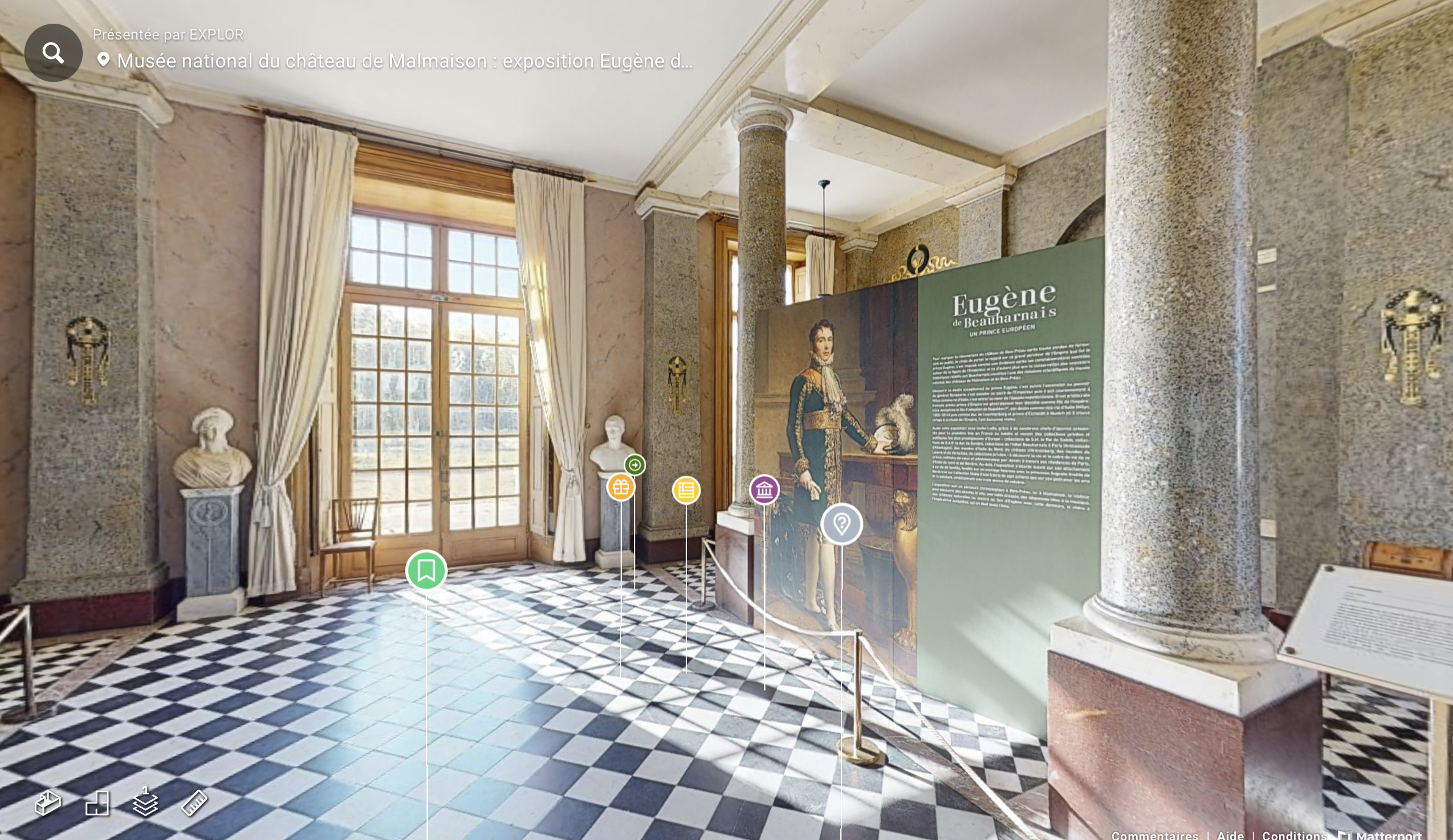 Visite virtuelle de l'expo Eugène de Beauharnais à Malmaison