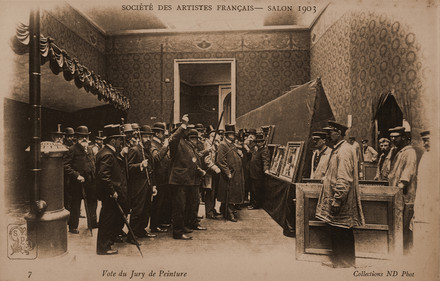 See the media:The jury voting at the Salon des artistes français in 1903.