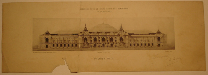 See the media:The first prize for the 1896 architecctural competition went to Albert Louvet.