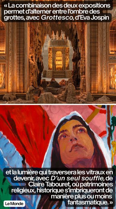 Affiche des expositions Claire Tabouret "D’un seul souffle" et Eva Jospin "Grottesco"