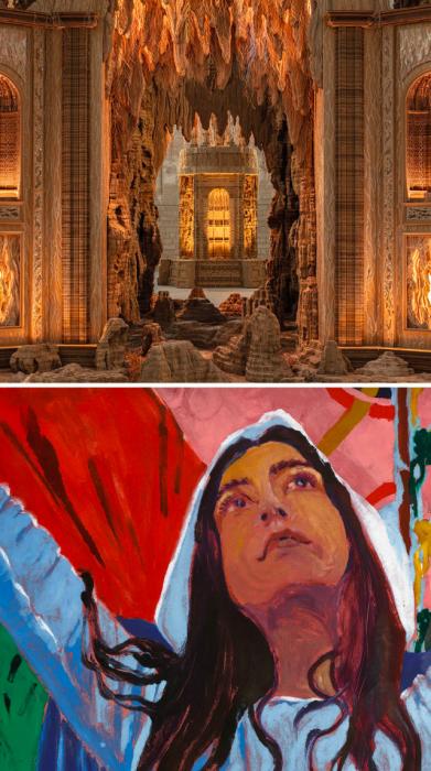 Détail de deux oeuvres présentes dans l'exposition 