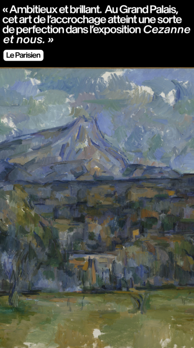« Ambitieux et brillant.  Au Grand Palais, cet art de l’accrochage atteint une sorte de perfection dans l’exposition Cezanne et nous. » - Le Parisien