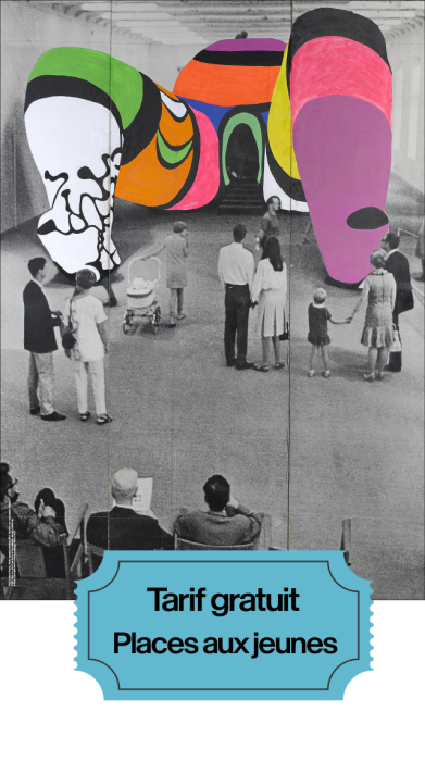 Affiche de l'exposition Niki de Saint Phalle avec un billet d'exposition