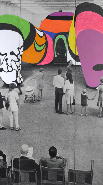Niki de Saint Phalle, Photo de la Hon repeinte, 1979 (détail)