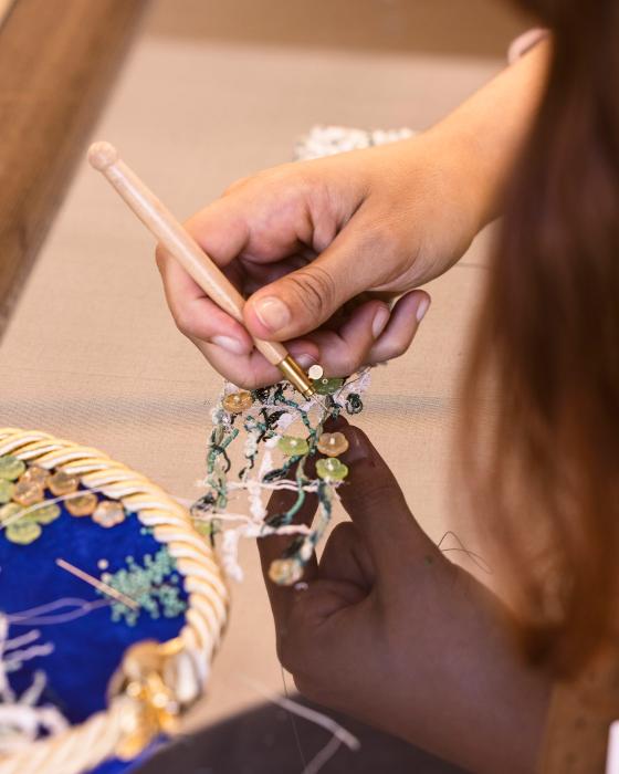 Détail d'une broderie