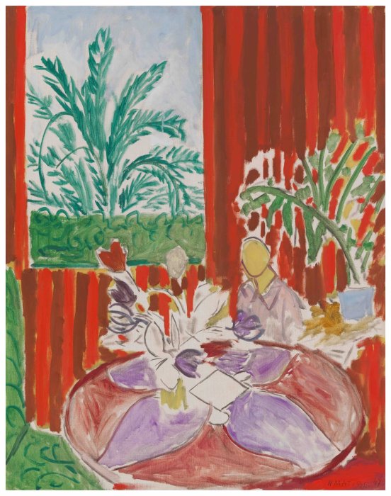 visuel d'oeuvre de Matisse, Intérieur avec figure
