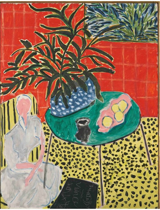 visuel d'oeuvre de Matisse, Intérieur à la fougère noire