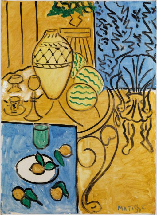 visuel d'oeuvre de Matisse, Intérieur jaune et bleu