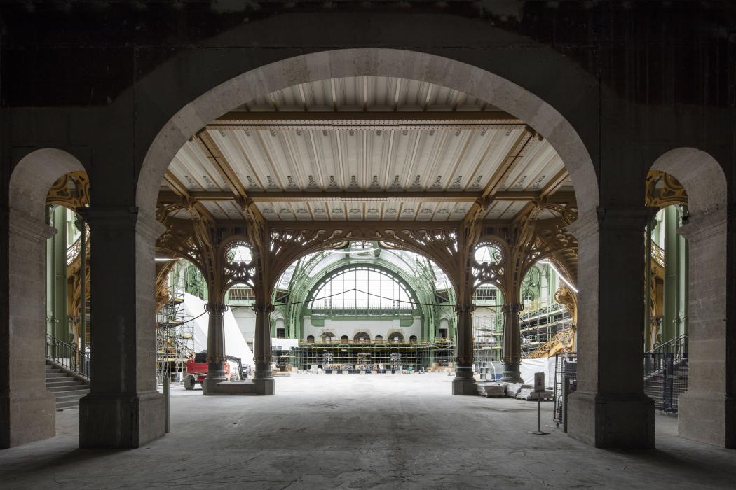 Vue de la Nef, pendant les travaux