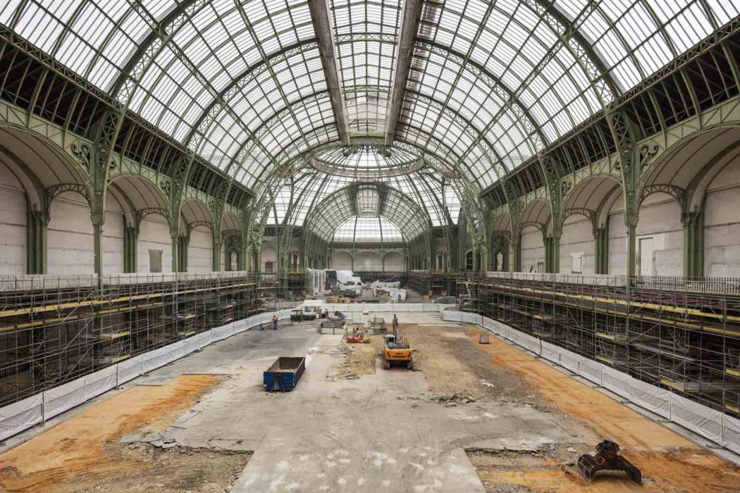Le chantier du Nouveau Grand Palais, le 26 avril 2023  © Patrick Tourneboeuf chez Tendance Floue pour la Rmn-Grand Palais, Paris 2023