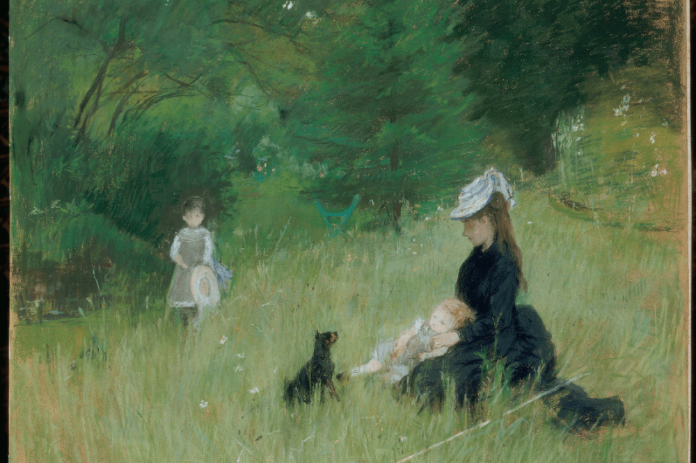 Dans le parc par Berthe Morisot (1841-1895)