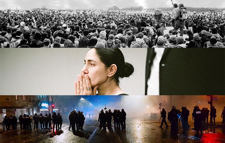 Assemblage de visuels pour la thématique "Résiste !" au Forum des Images
