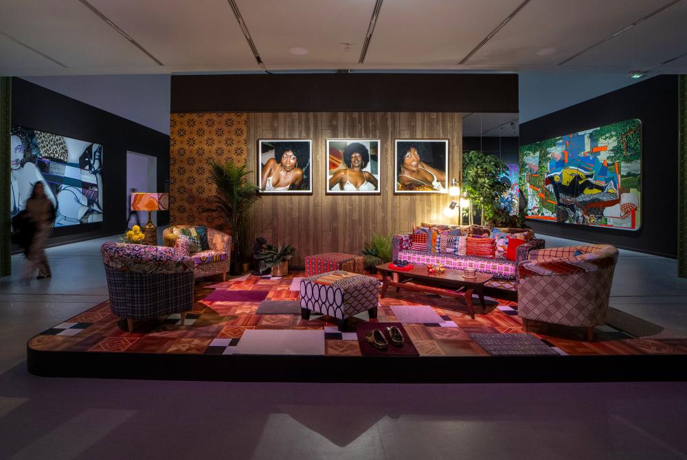 Vue de l'exposition Mickalene Thomas 