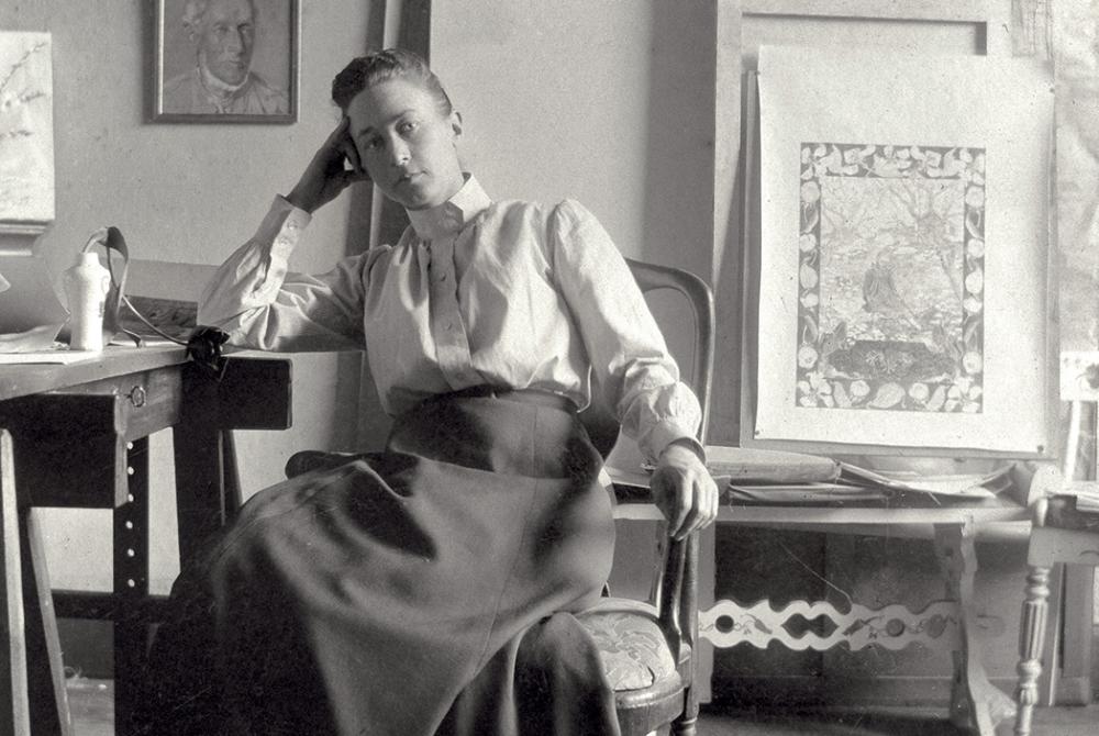 Portrait noir et blanc de Hilma af Klint