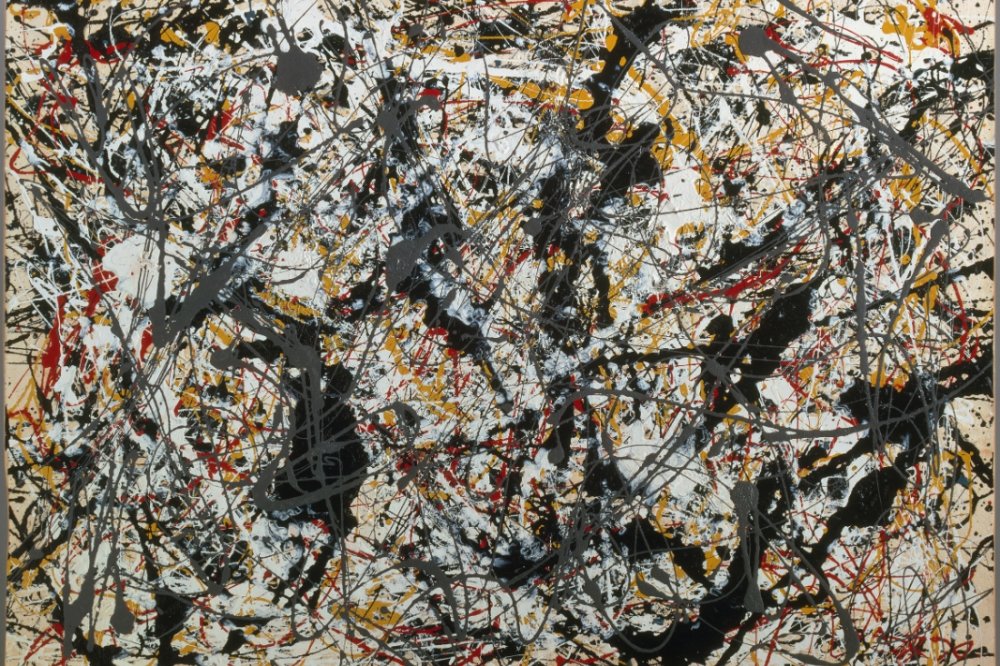Painting (Silver over Black, White, Yellow and Red), Jackson Pollock
