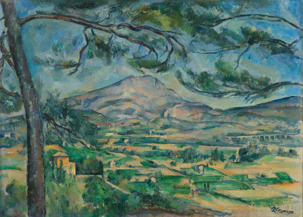 Oeuvre La Montagne Sainte-Victoire au grand pin par Paul Cezanne