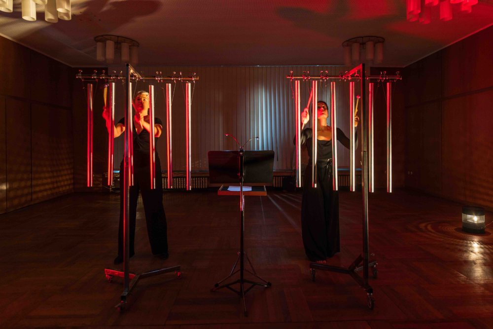 Vue de musiciens en situation pour le spectacle Chroma