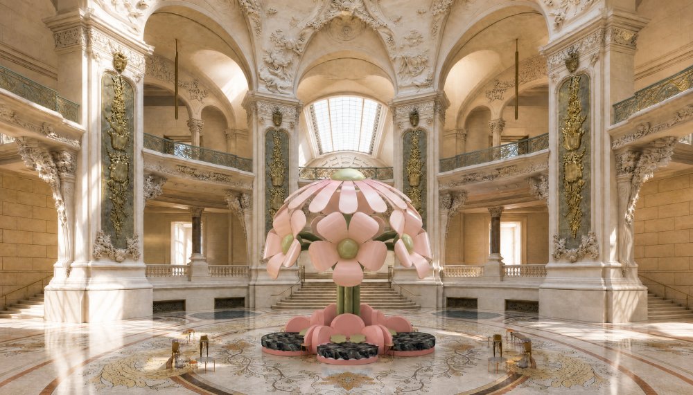 Simulation de l'installation intérieure "Le Grand Bouquet"