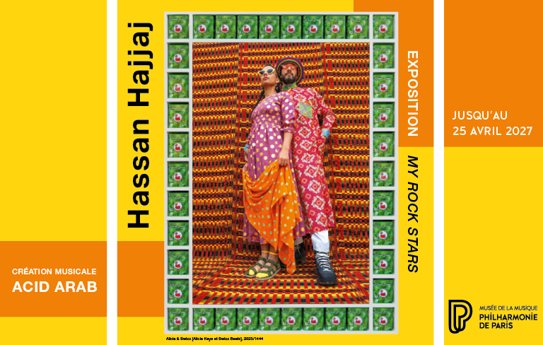 Visuel promotionnel de l'exposition "My Rock Stars" d'Hassan Hajjaj