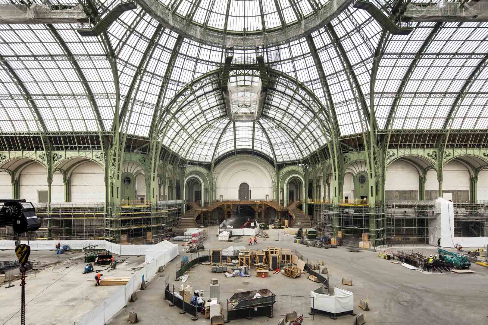Le chantier du Nouveau Grand Palais, le 26 avril 2023  © Patrick Tourneboeuf chez Tendance Floue pour la Rmn-Grand Palais, Paris 2023