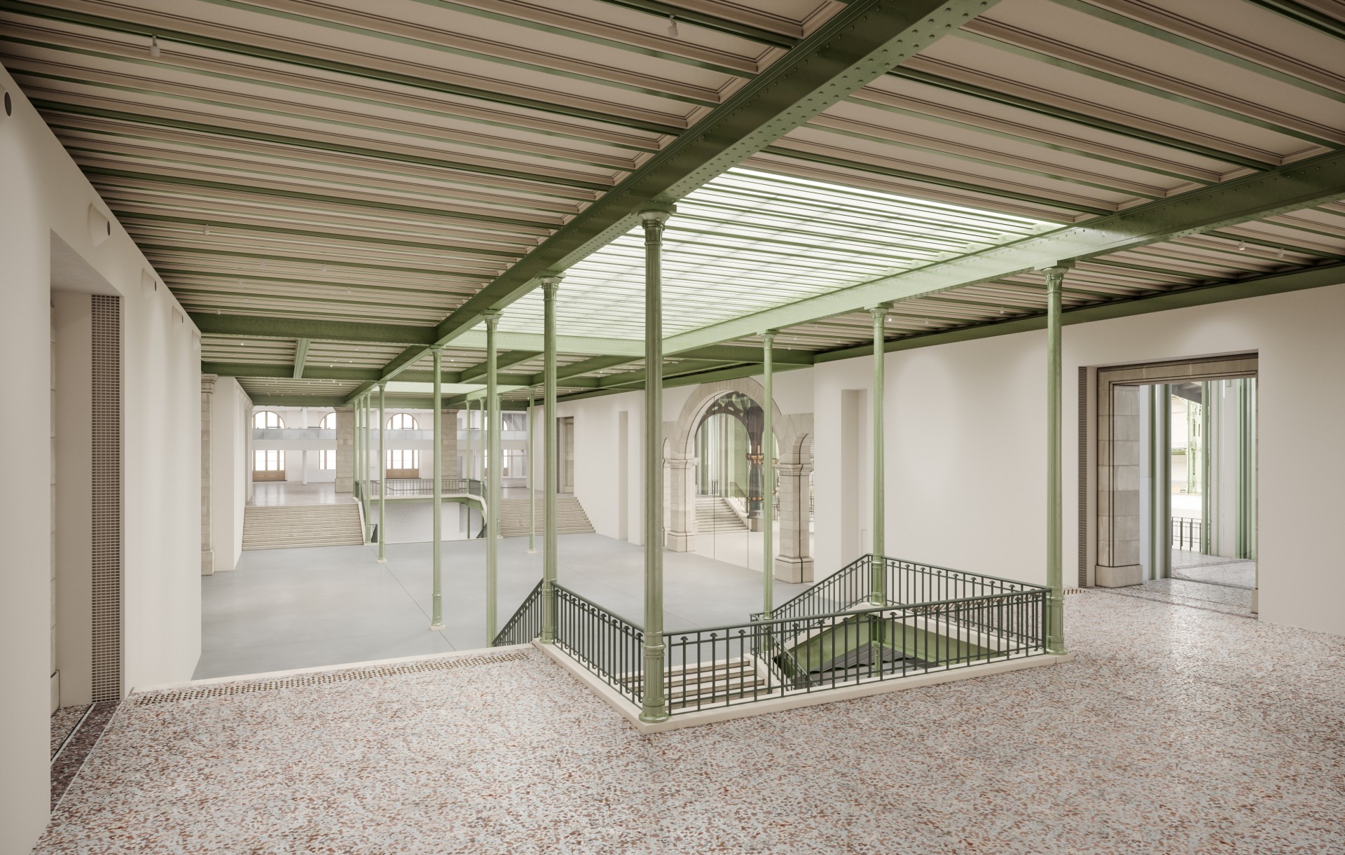 Place centrale © Chatillon Architectes pour la Rmn - Grand Palais, 2022