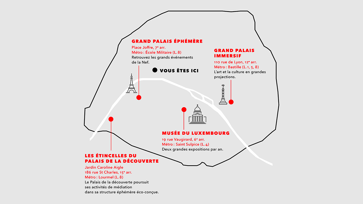 Carte de nos lieux à Paris