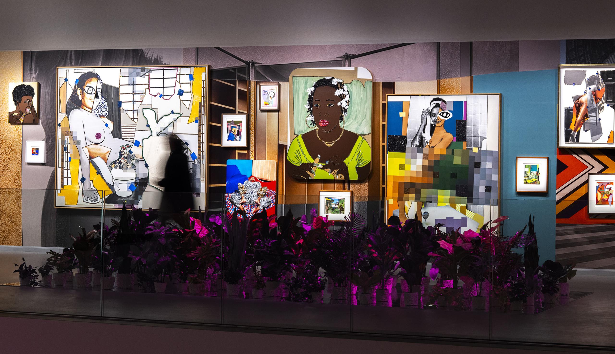 Vue de l'exposition All About Love de Mickalene Thomas