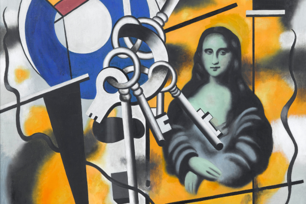 tableau de Fernand Léger représentant la Joconde et un trousseau de clés