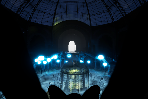 Visuel tiré du jeu vidéo Nightcrawlers, conçu par Alice Bucknell pour l’évènement Fun Palace