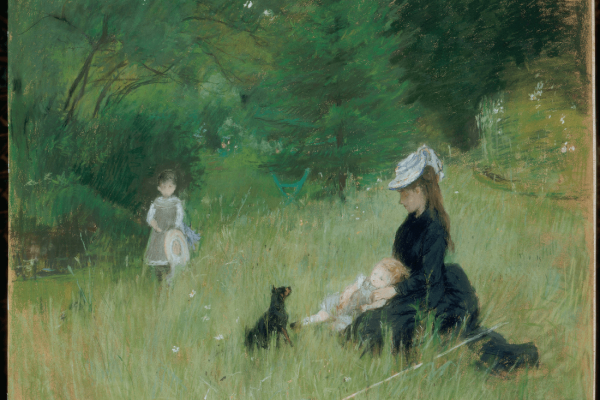 Dans le parc par Berthe Morisot (1841-1895)
