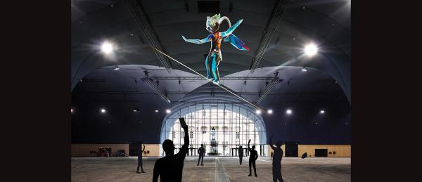 Liu Bolin, The Tightrope Walker