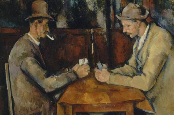 Visuel de l'œuvre "Les joueurs de cartes" par Paul Cézanne GrandPalaisRmn (musée d'Orsay)