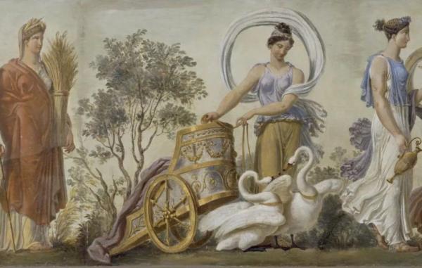 Détail d'une frise décorative (fresque)