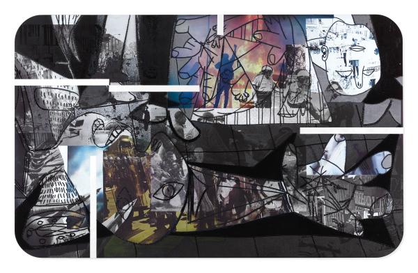 Oeuvre de Mickalene Thomas, Guernica Detail (Resist #7)