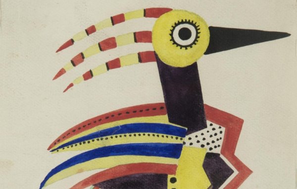 Costume d'oiseau issue de l'exposition du monde au Musée national Fernand Léger