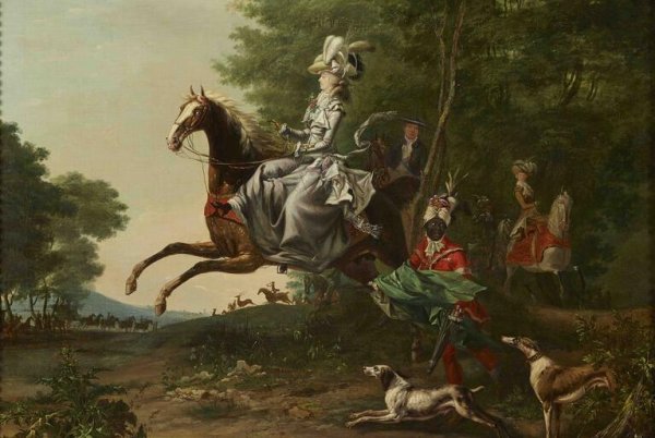  Marie-Antoinette chassant à courre, vers 1783-1785, Louis-Auguste Brun