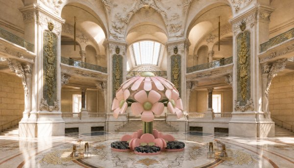 Simulation de l'installation intérieure "Le Grand Bouquet"
