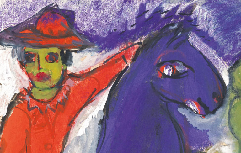 Chagall - Cavalier rouge (détail)