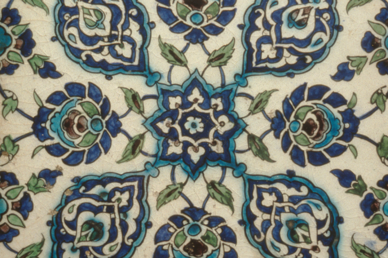 Carreau de revêtement. Damas, Syrie, XVIe siècle.
