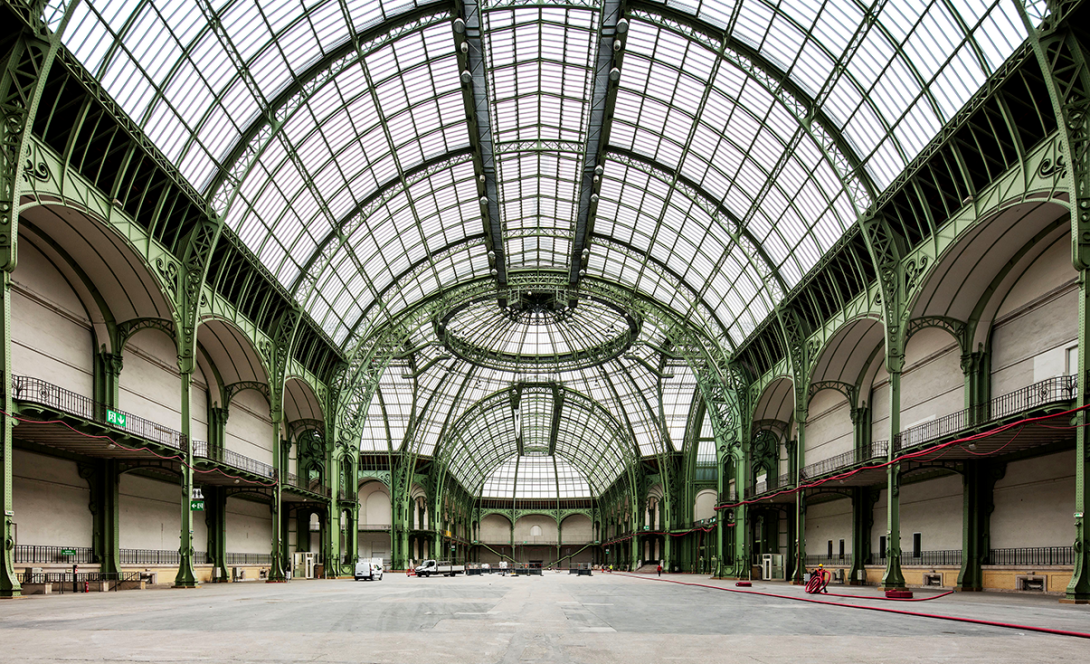 Nef du Grand Palais pendant les travaux