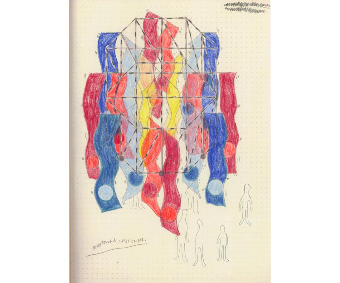 Croquis de l'œuvre Voûtes et Volutes