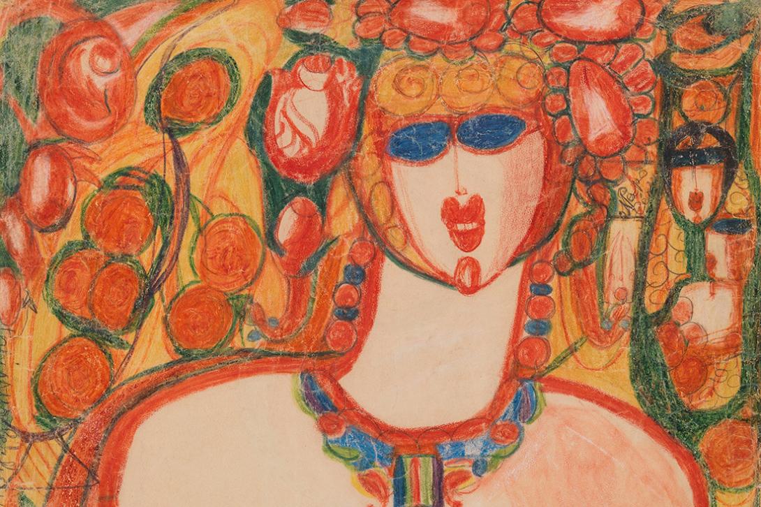 Visuel d'œuvre recadré de "Collier en serpent" par Aloïse Corbaz