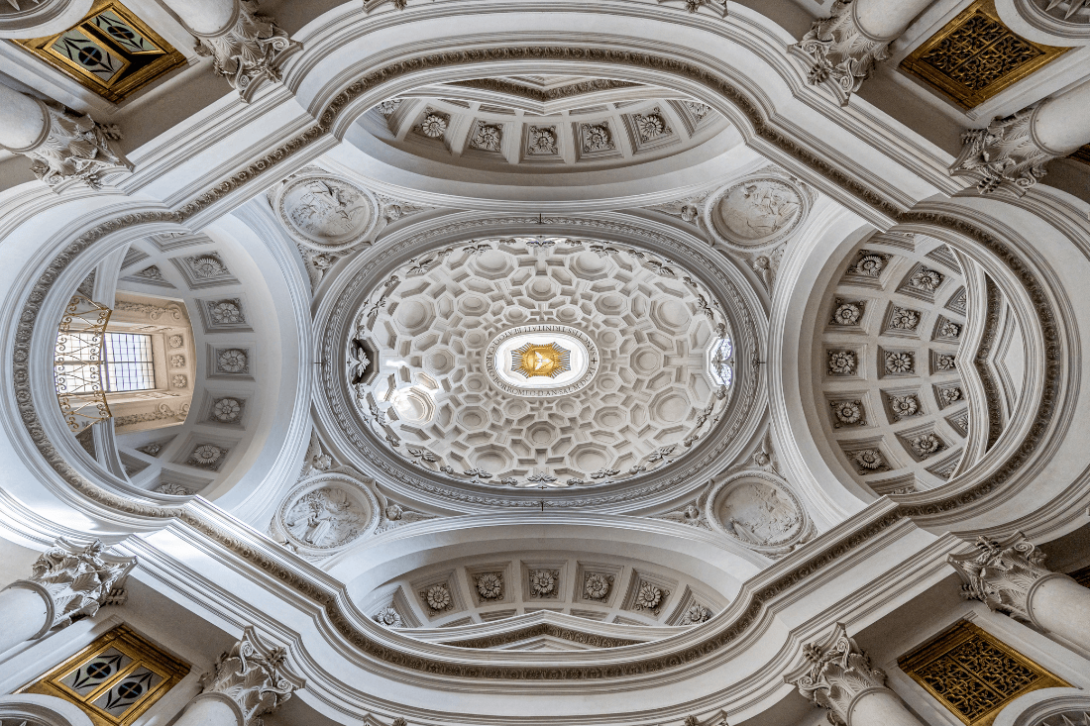 Dôme de l’église Saint-Charles-aux-Quatre-Fontaines à Rome