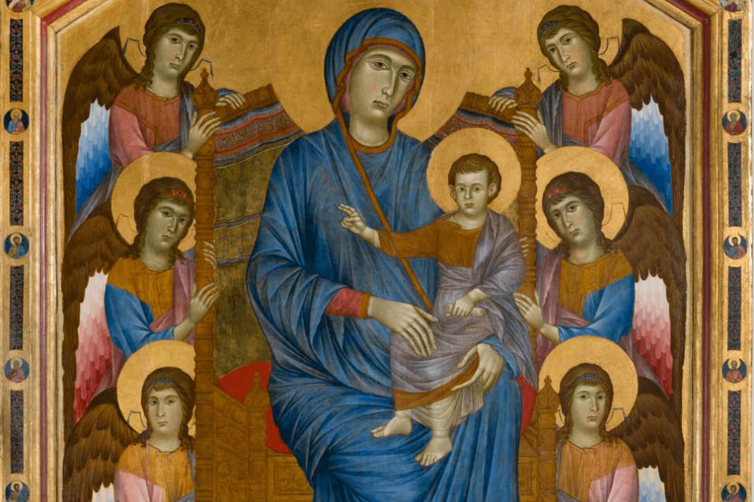 La Vierge et l’Enfant en majesté entourés de six anges
